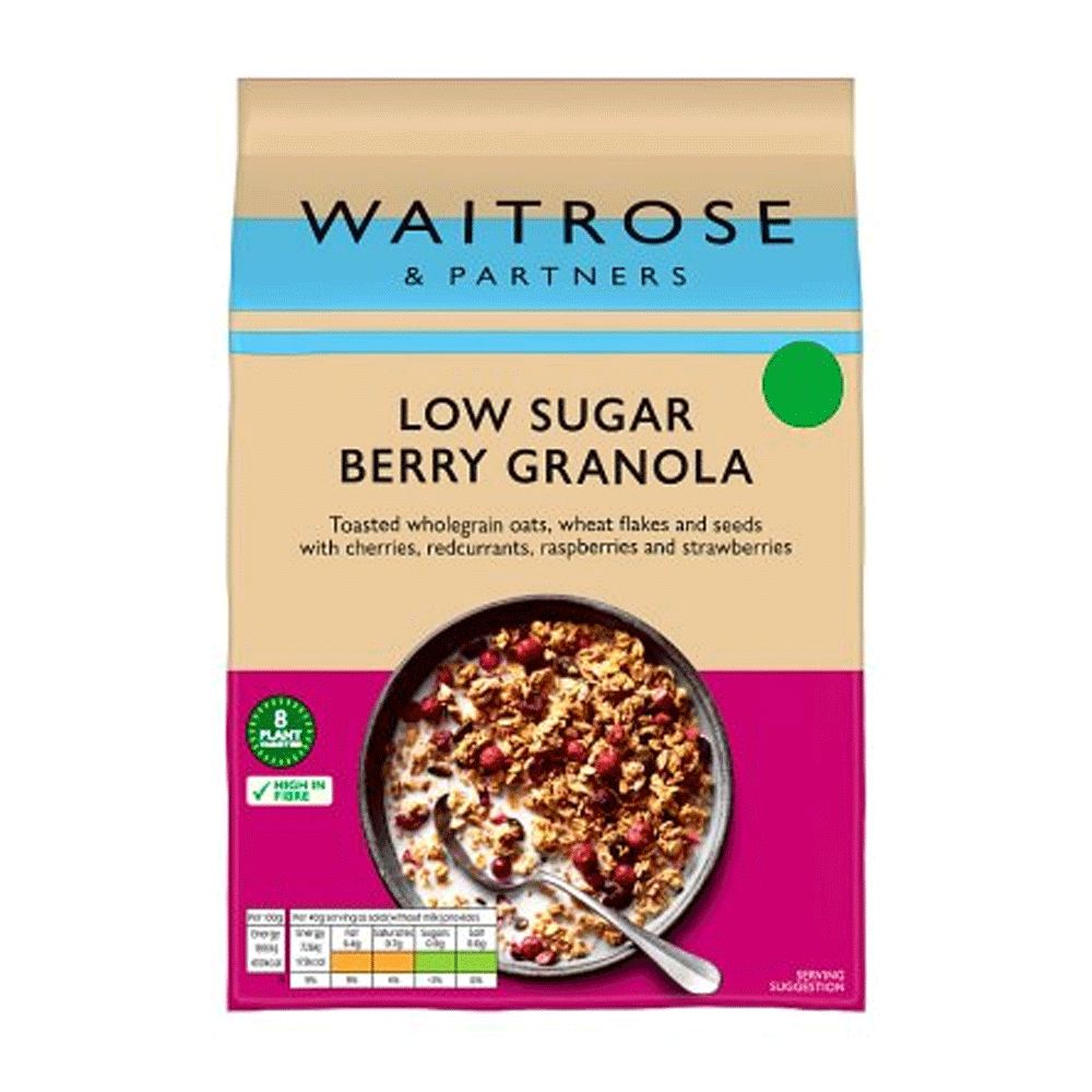 Waitrose Low Sugar Berry Granola 500g