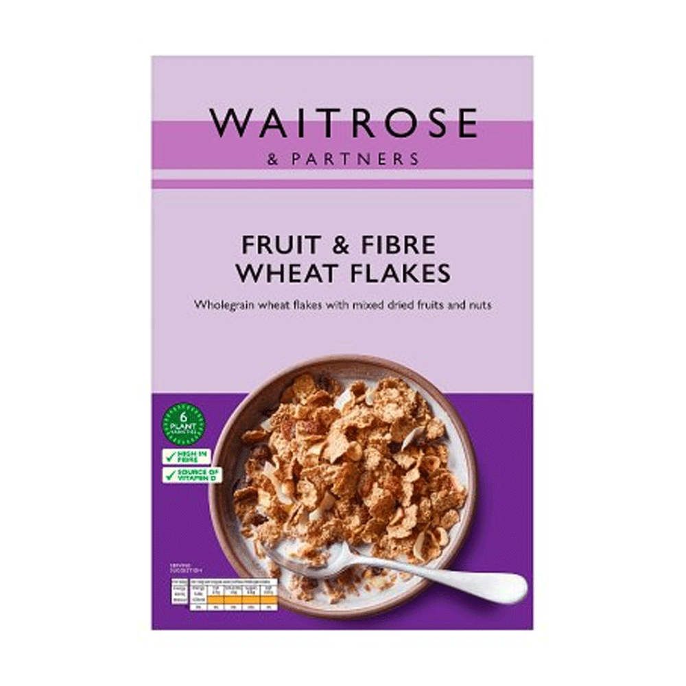 Waitrose Fruit & Fibre Wheat Flakes 750g