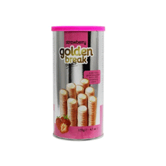 Golden Break Strawberry Waffer Tin 135g