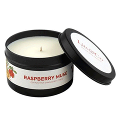 Litt&Co Raspberry Muse Cotton Wick Candle Large