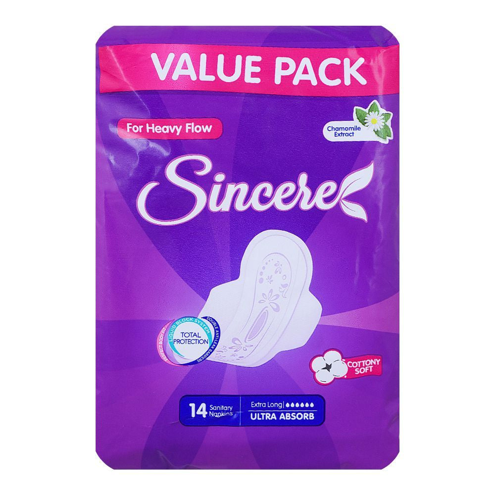 Sincere Ultra Absorb Extra Long Sanitary Pad 14`s