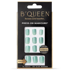 B'Queen Solid Nails Mint Green (Square)