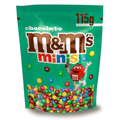 M&Ms Minis Chocolate Pouch 115g
