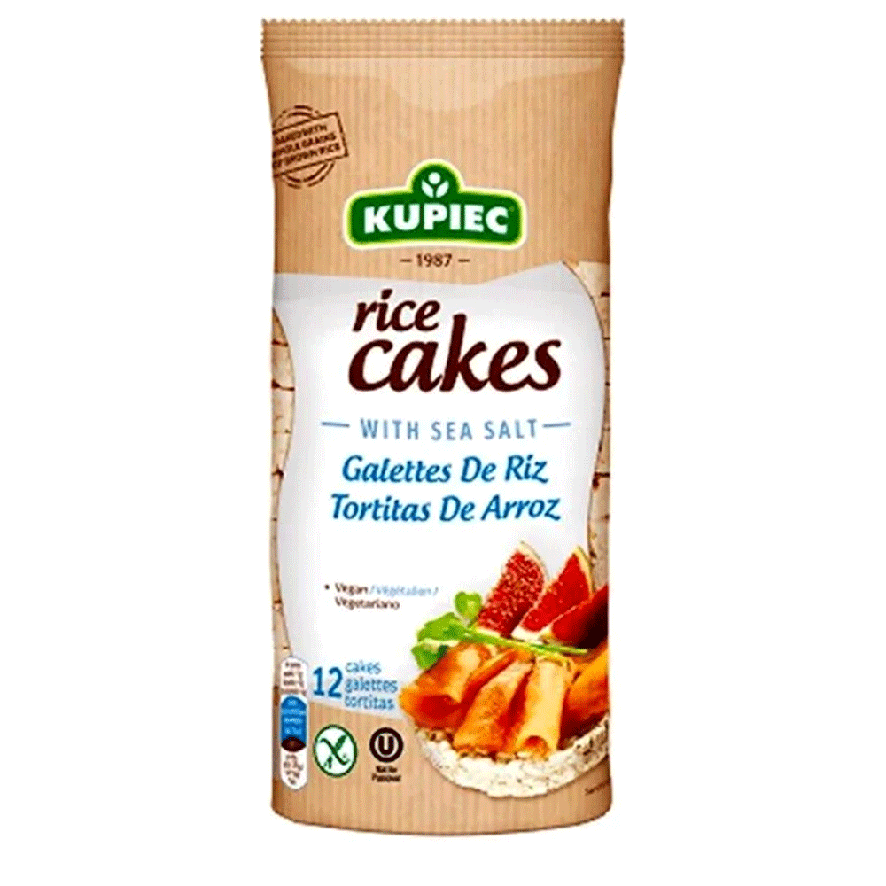 Kupiec Rice Cakes With Sea Salt 12 Cakes Galettes Tortitas 120g
