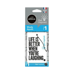 Aroma Car Get Inspired Woody Aquatic Car Freshener Card 1s