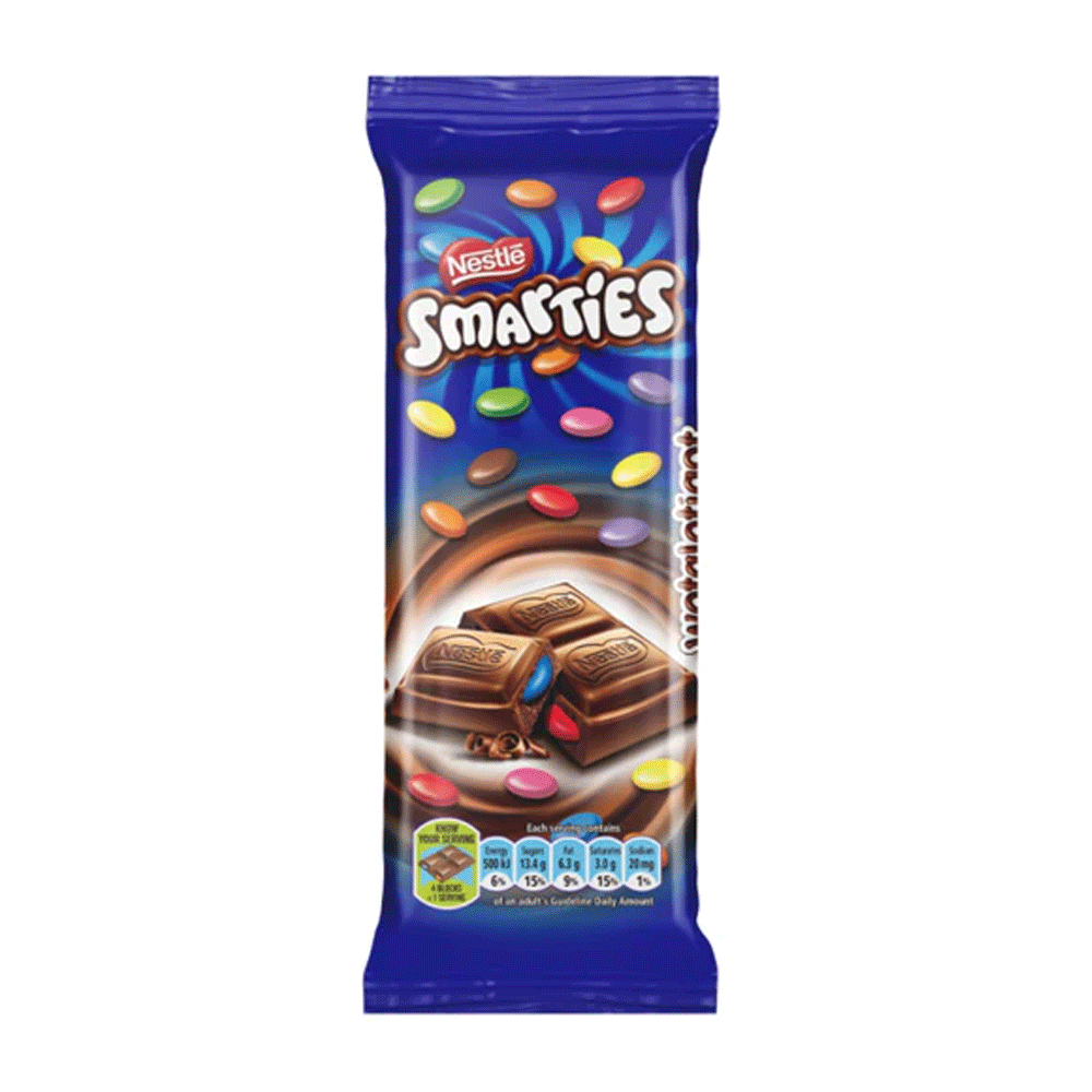 Nestle Smarties Chocolate Bar 80g