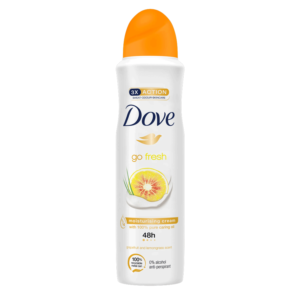 Dove Go Fresh Grapefruit & Lemongrass Anti-Perspirant Body Spray 150ml