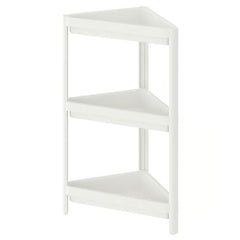 Ikea Vesken Visken Corner Shelf White 33x33x71 104.538.83