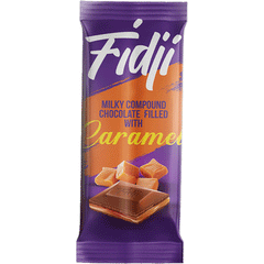 Fidji Milky Compound Cocoa Filled With Caramel Chocolate 90g