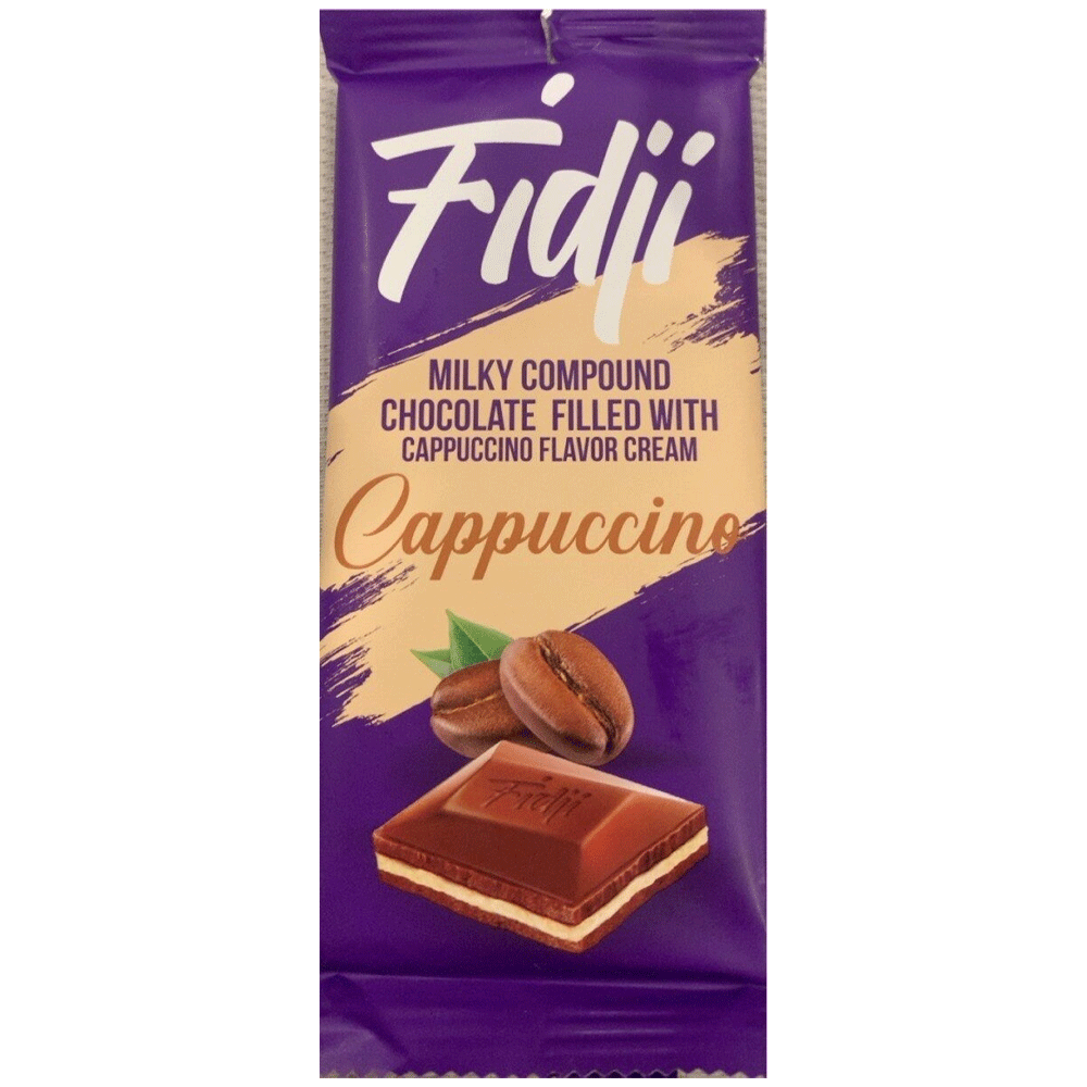 Fidji Milky Compound Cocoa Filled With Cappuccino Chocolate 90g