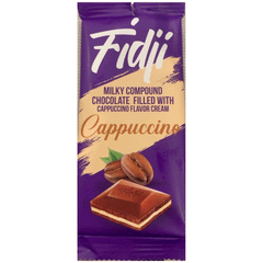 Fidji Milky Compound Cocoa Filled With Cappuccino Chocolate 90g