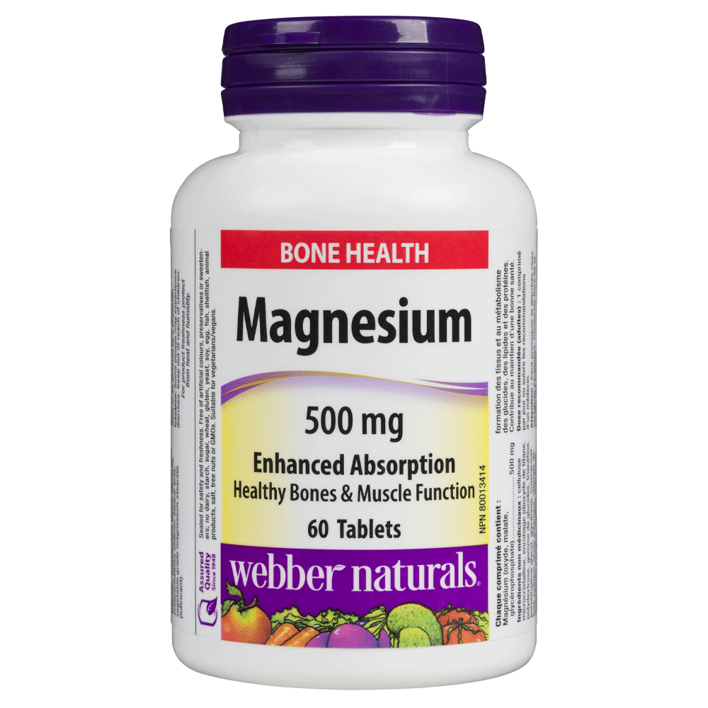 Webber Naturals Magnesium 500mg Tab 60s