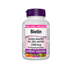 Webber Naturals Biotin 2500mcg Capsules 90s