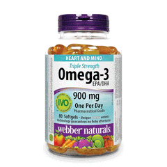 Webber Naturals Triple Strength Omega-3 Epa/Dha 900mg Softgels 80s