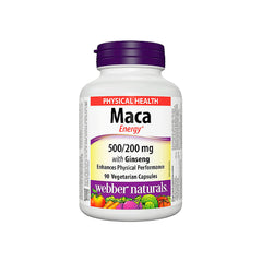 Webber Naturals Maca Energy 500/200mg 90 Vegetarian Capsules