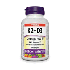 Webber Naturals K2+d3 Softgels 30s