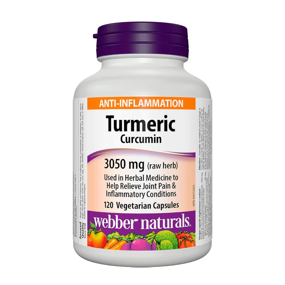 Webber Naturals Turmeric Curcumin 3050mg Veg Cap 120s