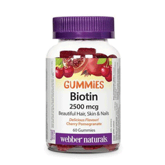 Webber Naturals Biotin 2500mcg Gummies 60s
