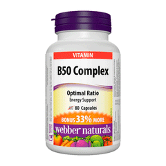 Webber Naturals Vitamin B50 Complex Cap 80s