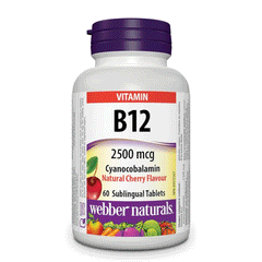 Webber Naturals B12 2500mcg Tab 60s