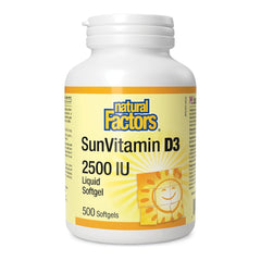 Natural Factors Sun Vitamin D3 2500iu Softgel 90s