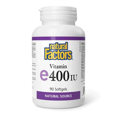 Natural Factors Vitamin E 400iu Softgels 90s