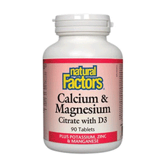 Natural Factors Calcium & Magnesium Citrate With D3 Tab 90s