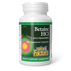 Natural Factors Betaine Hci With Fenugreek Cap 90s