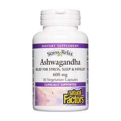 Natural Factors Ashwagandha 600mg Capsules 30s