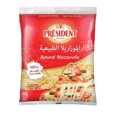 President Natural Mozzarella Shredded Cheese 450g