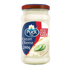 Puck Original Cheese Cream Less Salt 240g