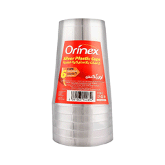Orinex Silver Plastic Cups 6s