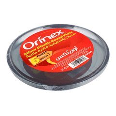 Orinex Silver Plastic Round Plate 9 Inch 6pcs