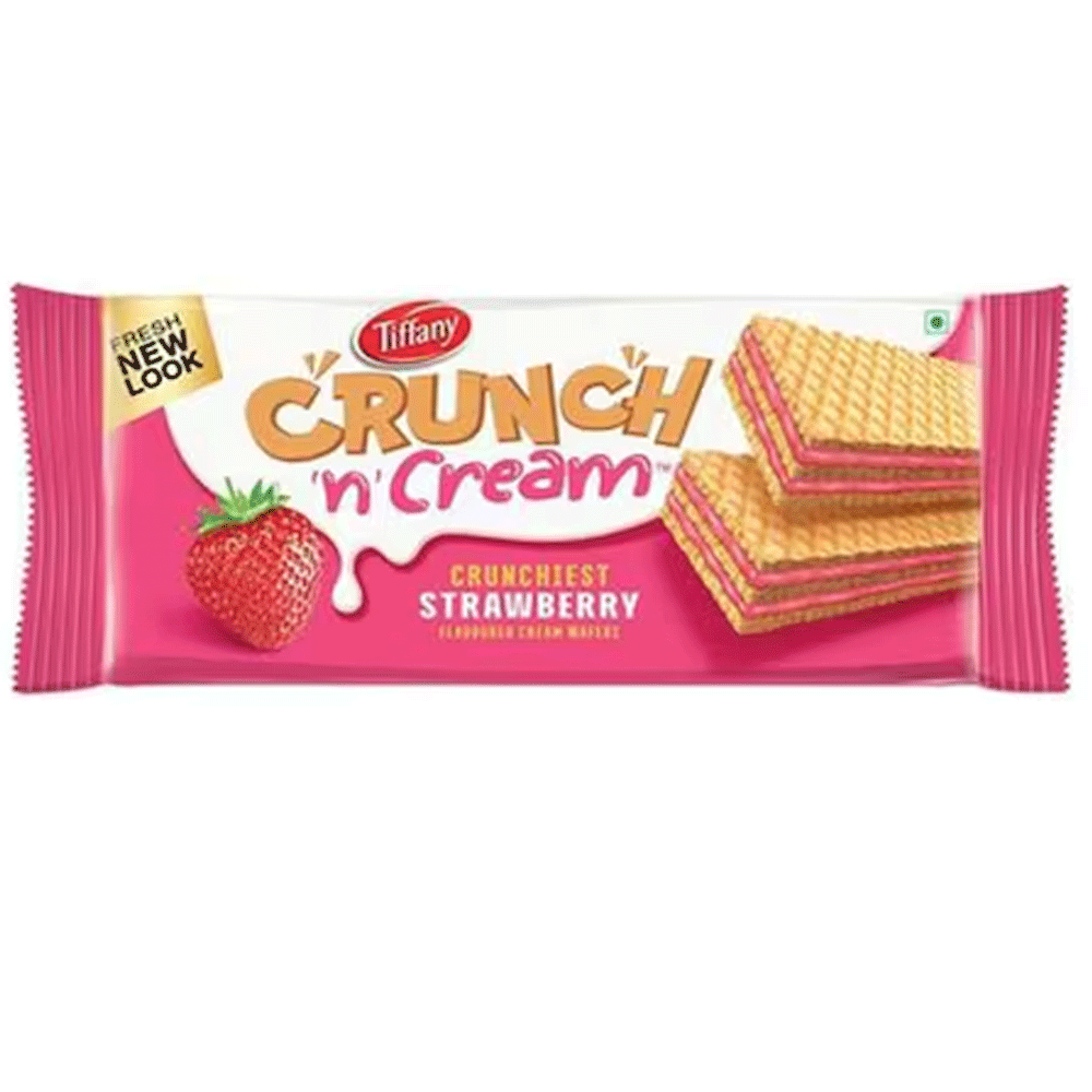 Tiffany Wafer Crunch N Cream Strawberry 76g