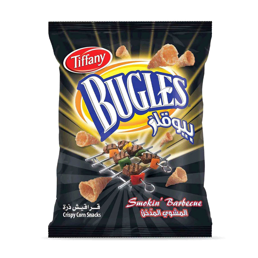 Tiffany Bugles Smokin Barbecue Crispy Corn Snacks 75g