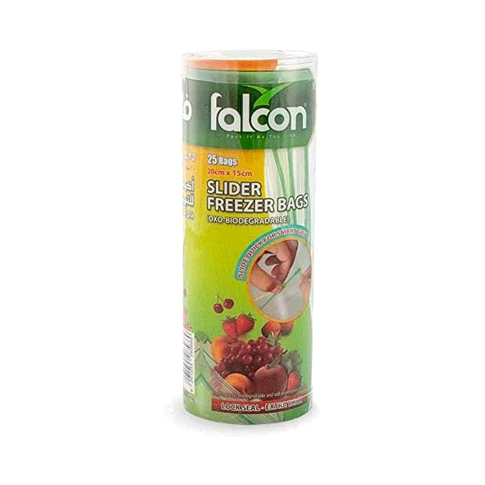 Falcon Slider Freezer Bags 25s Size 20cm X 15cm