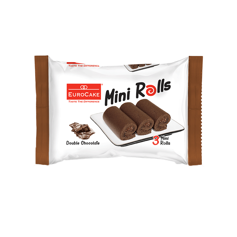 Euro Cake 3 Mini Swiss Rolls Chocolate 60g