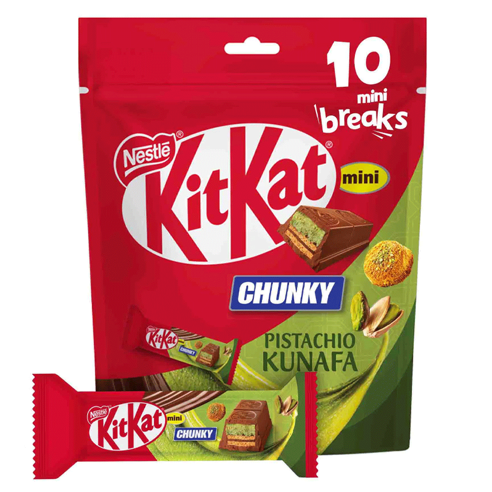 Nestle Kitkat Mini Pistachio Kunafa Chunky 166g