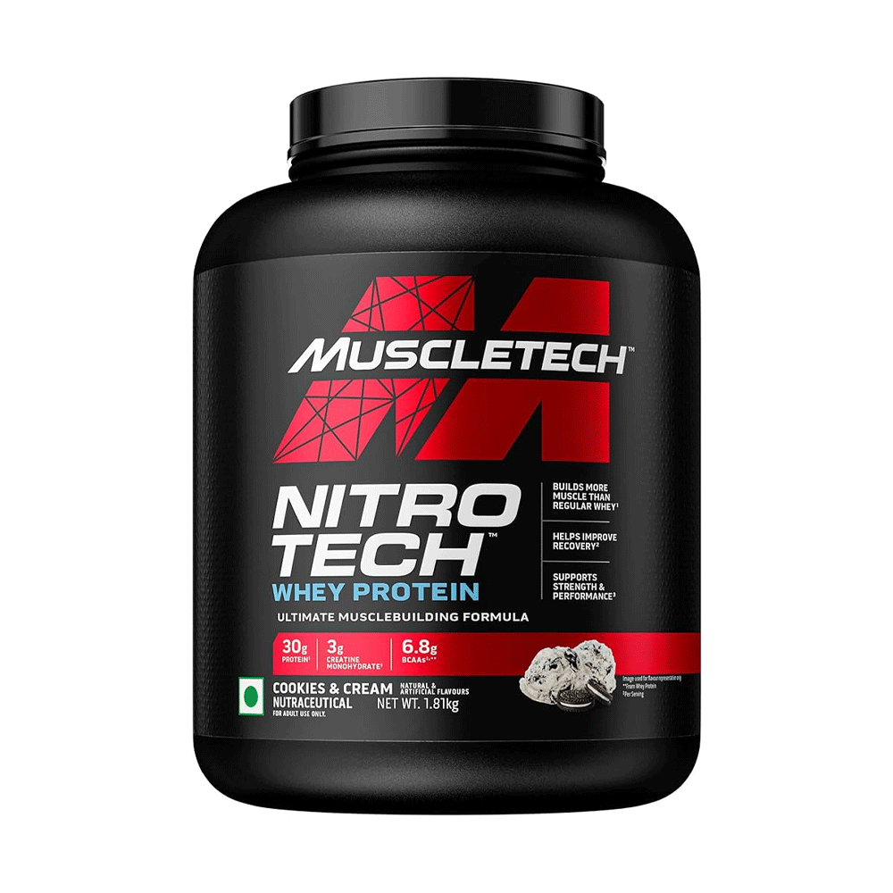 Muscletech Nitro Tech Whey Protein Cookies And Cream 1.81kg 4lb