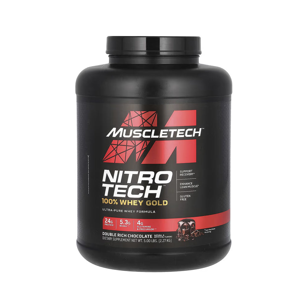 Muscletach Nitro Tech Whey Gold Double Rich Chocolate 2.27kg 5lb ...