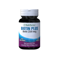 Nutrifactor Biotin Plus 2500mcg Food Supplement 60 Tab