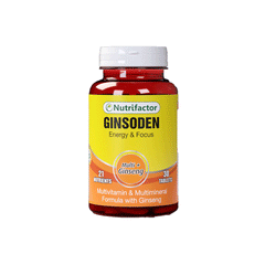 Nutrifactor Ginsoden Energy & Focus 30 Tablets