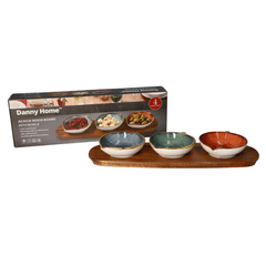 Danny Home Acacia Wood Board With Bowls Czt21-57