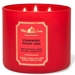 Bath & Body Works Strawberry Pound Cake Scented Candle 411g
