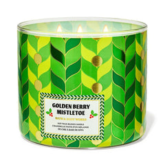 Bath & Body Works Golden Berry Mistletoe Soy Wax Blend Candle 411g