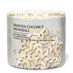 Bath & Body Works Frosted Coconut Snowball Soy Wax Blend Candle 411g