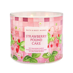 Bath & Body Works Strawberry Pound Cake Soy Wax Blend Candle 411g