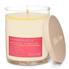 BBW White Barn Raspberries & Whipped Vanilla Soy Wax Blend Candle 227g
