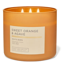 BBW White Bran Sweet Orange & Agave Soy Wax Blend Candle 227g