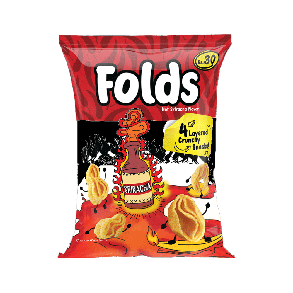 Kolson Folds Hot Sriracha Flavour Snacks 21g